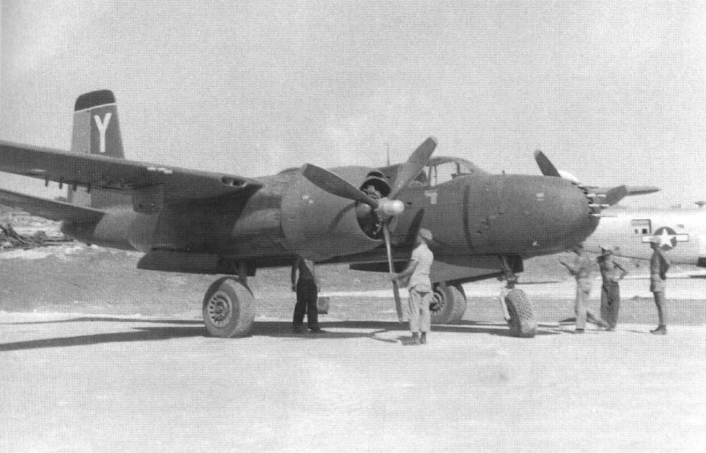 A-26  Muso solido, 8 cannoni. Okinawa, 20 agosto 1945