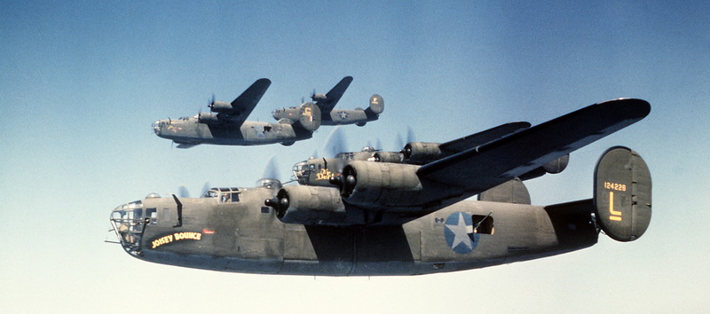 B 24 Liberators in Formation