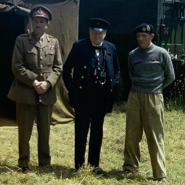 Alanbrooke (a sinistra) con Churchill e Montgomery