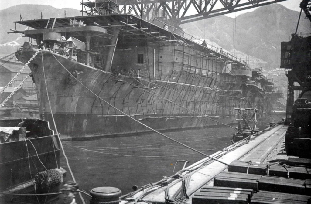 La Soryu in costruzione (1937)