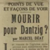 Perché morire per Danzica?