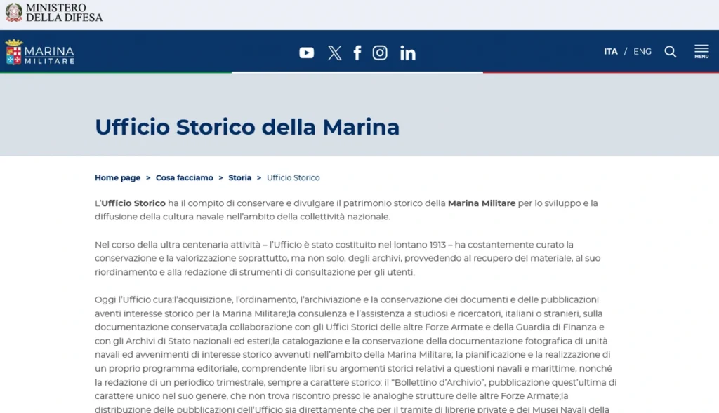 Ufficio Storico della Marina - Marina Militare