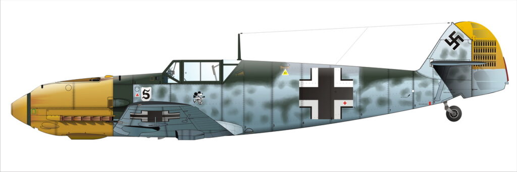 Bf109_Galland_Gerippe Il Messerschmitt 109 E di Galland
