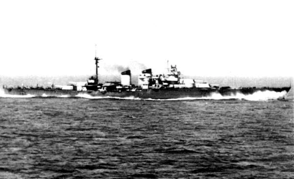 Incrociatore_Giuseppe_Garibaldi_in_navigazione_nell'atlantico Giuseppe Garibaldi 1944