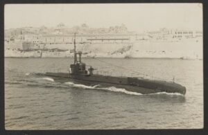 British S-class submarine HMS Snapper (39S) at Grand Harbour, Malta